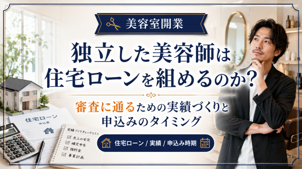 独立した美容師は住宅ローンを組めるのか？審査に通るための実績づくりと申込みのタイミング