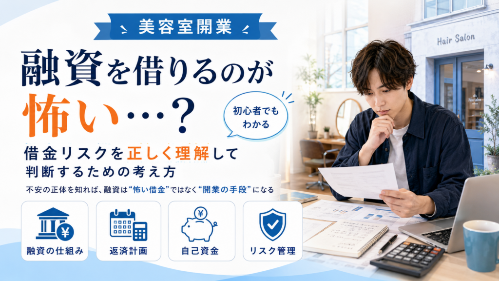 美容室開業で融資を借りるのが怖い…借金リスクを正しく理解して判断するための考え方
