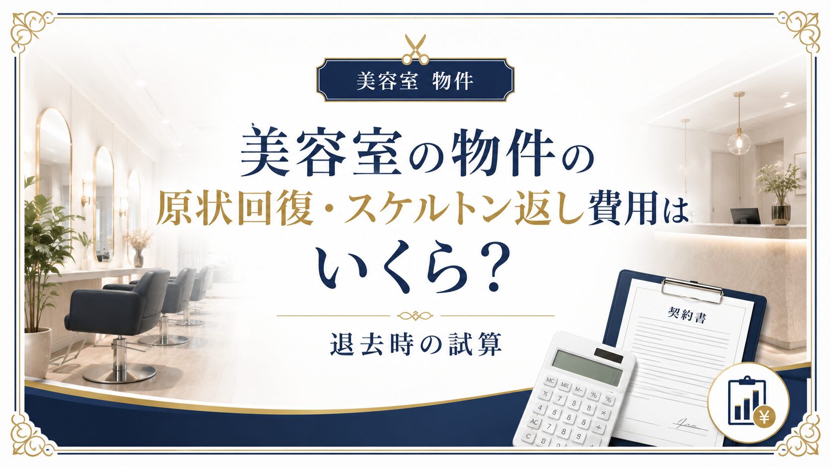 美容室の物件の原状回復・スケルトン返し費用はいくら？退去時の試算