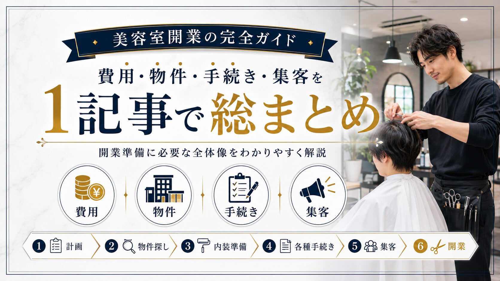 美容室開業の完全ガイド|費用・物件・手続き・集客を1記事で総まとめ