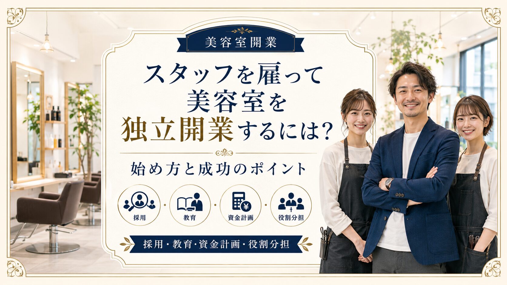 スタッフを雇って美容室を独立開業するには？始め方と成功のポイント