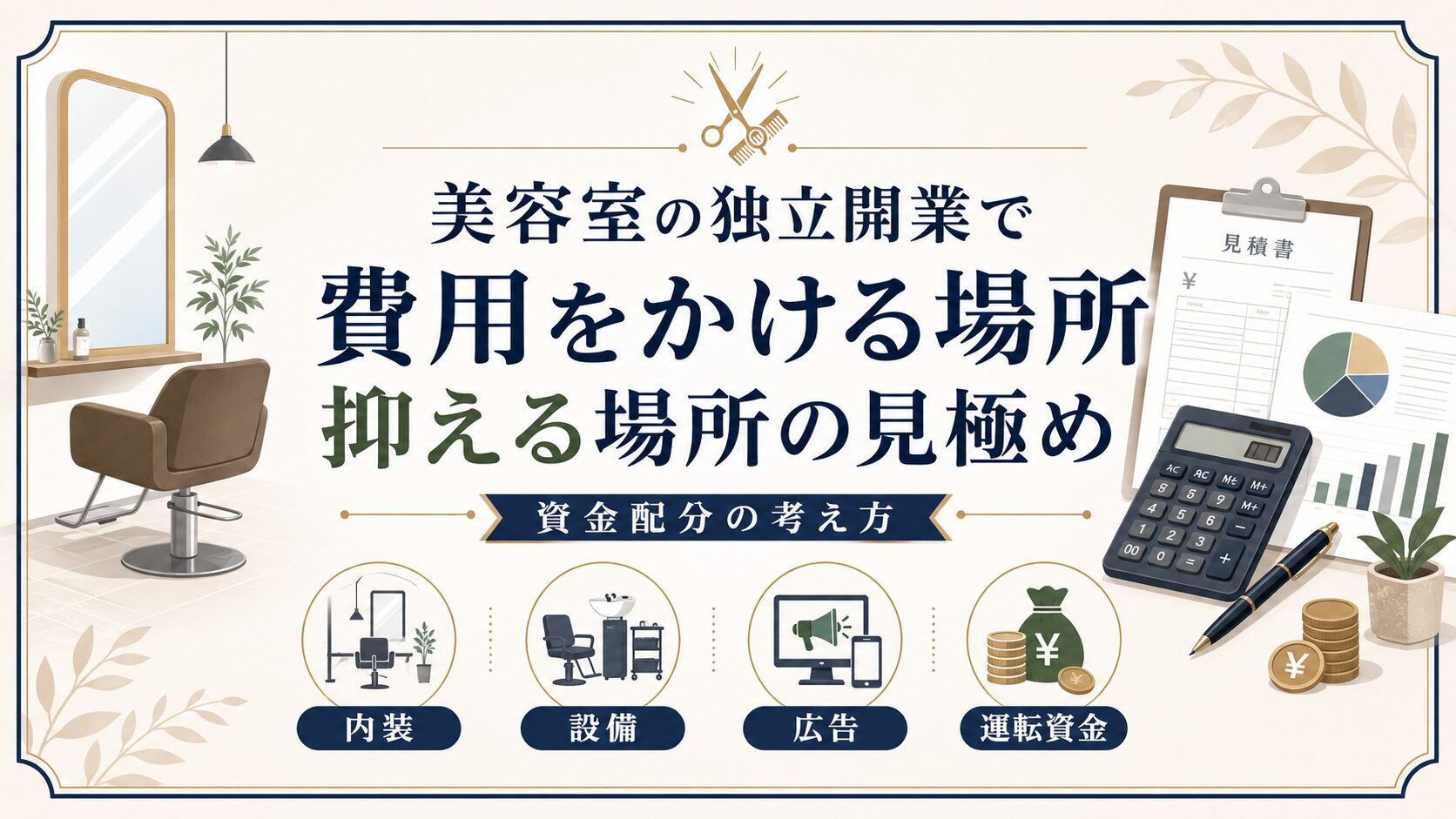 美容室の独立開業で費用をかけるべき場所・抑える場所の見極め