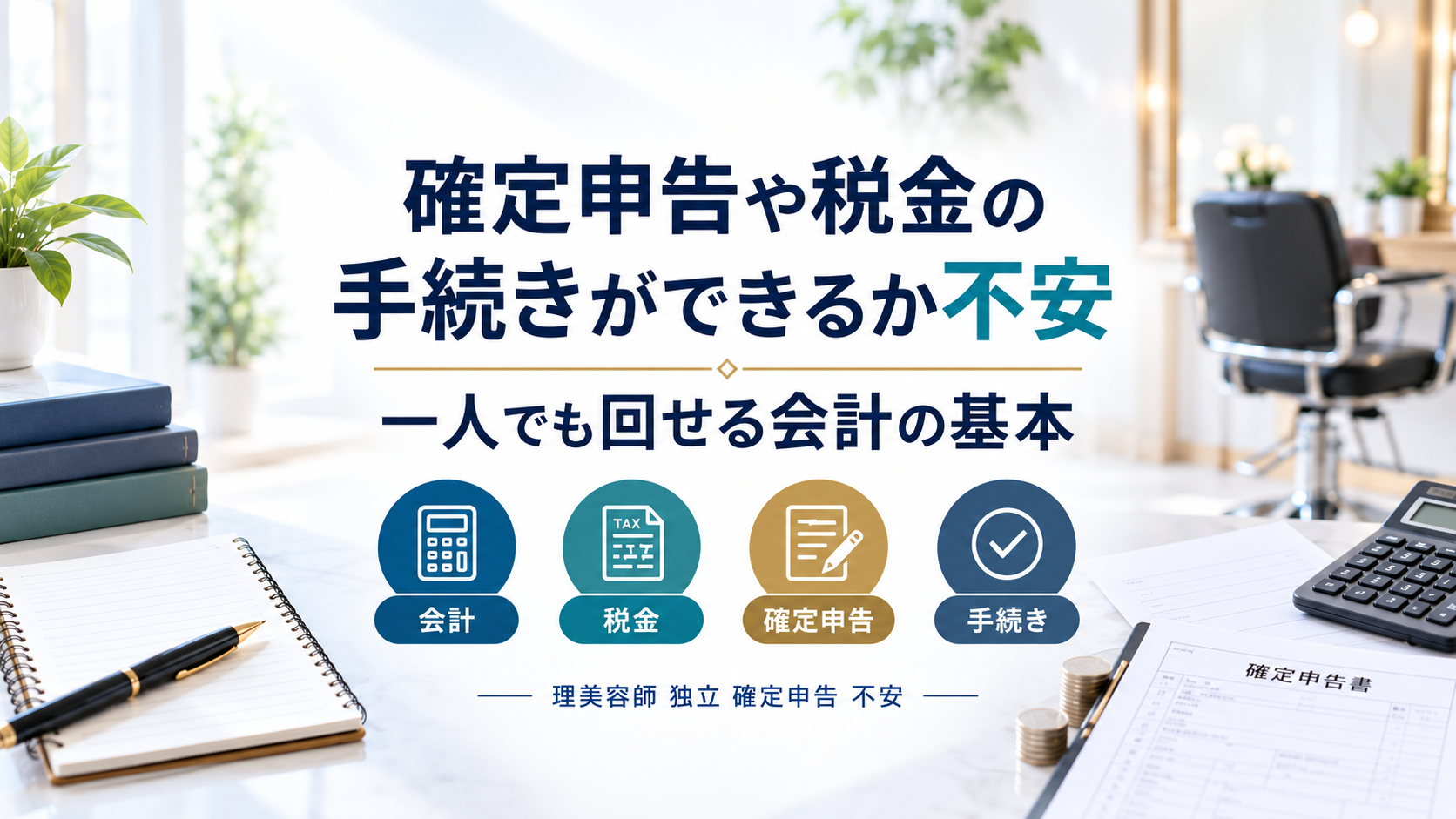確定申告や税金の手続きができるか不安|理美容師が一人でも回せる会計の基本
